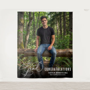 Modern Graduation Photo Booth Backdrop