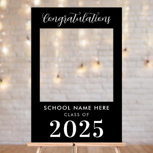 Modern Graduation Photo Booth Selfie Frame Foam Board