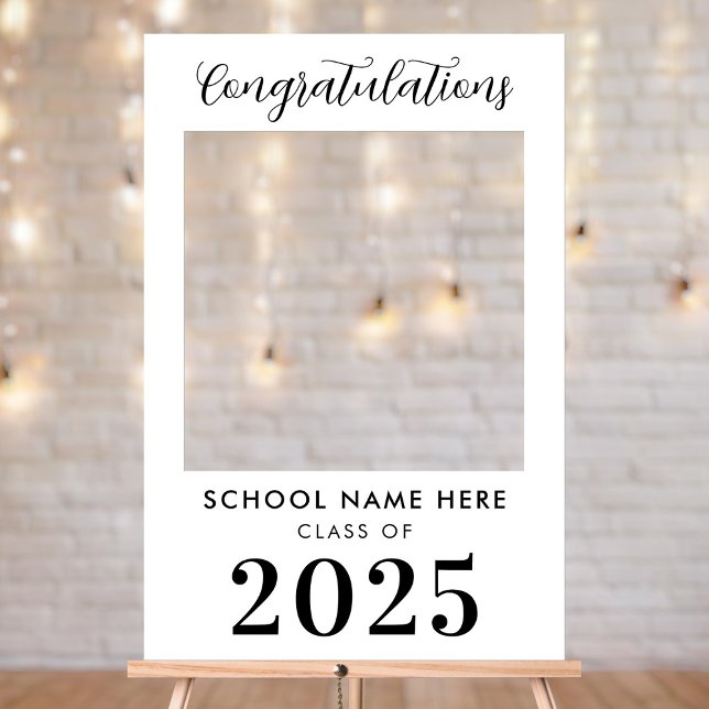 Modern Graduation Photo Booth Selfie Frame Foam Board (Creator Uploaded)
