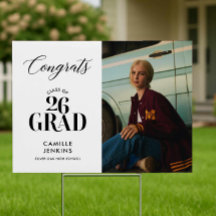 Modern Graduation Photo Class of 2026 Congrats