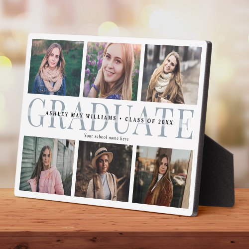 Modern Graduation Photo Collage Chic Keepsake
