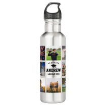 Modern Graduation Photo Collage Instagram Cool Stainless Steel Water Bottle Modern Graduation Photo Collage Instagram Cool Stainless Steel Water Bottle