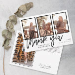 Modern Graduation Photo Collage Thank You Card<br><div class="desc">Simple and modern graduation thank you template card to send out to those who congratulated you,  attended your graduation party,  gave you gifts,  etc.</div>