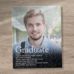 Modern Graduation Photo Definition Jigsaw Puzzle<br><div class="desc">A fun and modern graduation jigsaw puzzle keepsake gift. Personalize it with your grad photo,  definition,  names and other great things about your graduate. Designed by Thisisnotme©</div>