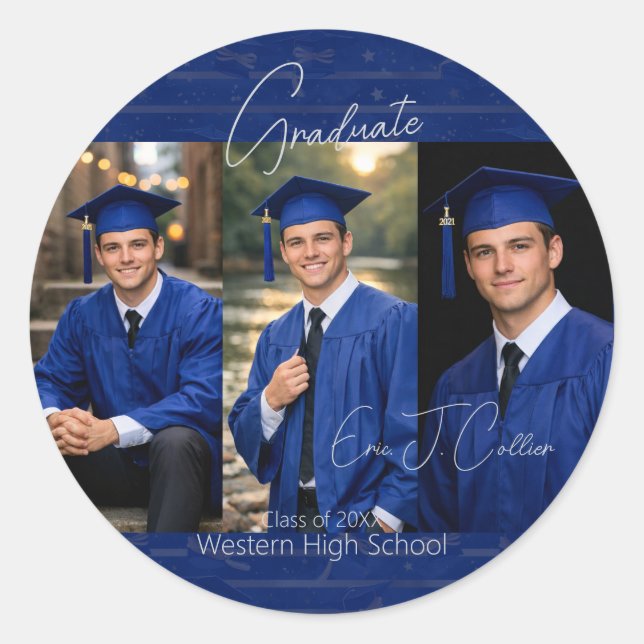 Modern Graduation Photo Envelope Seal (Front)