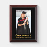 Modern Graduation Photo Gold Award Plaque at Zazzle