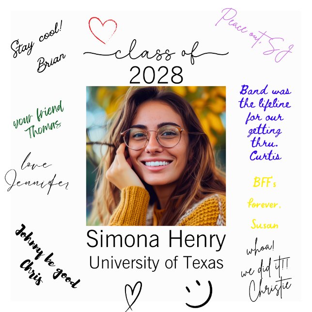 Modern Graduation Photo Guest Signature Poster (Modern Graduation Photo Guest Signature Poster Example
)