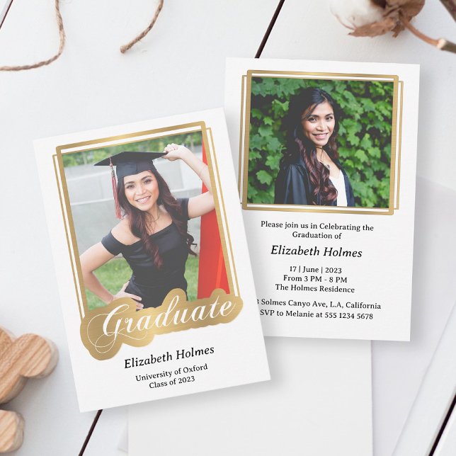 Modern Graduation Photo Invitation (Creator Uploaded)