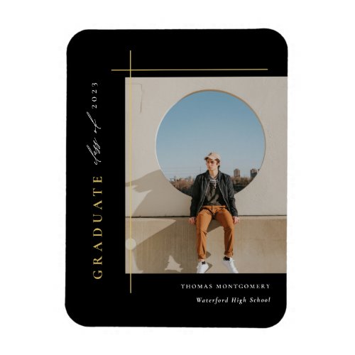 Modern Graduation Photo Magnet