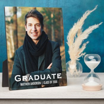 Modern Graduation Photo Plaque by HappyMemoriesPaperCo at Zazzle