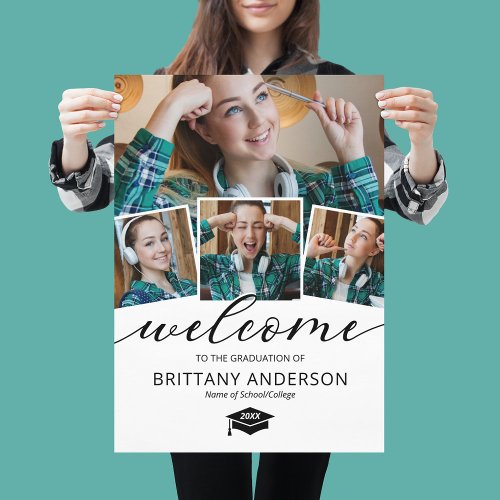 Modern Graduation Photo Welcome Poster