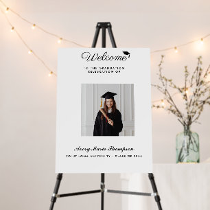 Modern Graduation Photo Welcome Sign