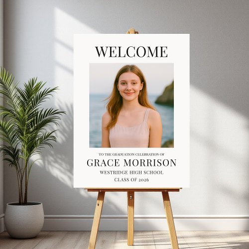 Modern Graduation Photo Welcome Sign