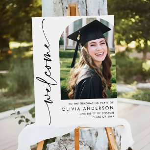 Modern Graduation Photo Welcome Sign