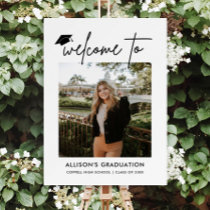 Modern Graduation Photo Welcome Sign