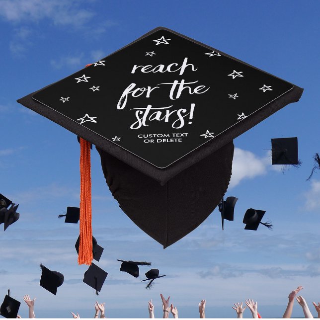 Modern Graduation Reach For the Stars Custom Cap Topper (Creator Uploaded)
