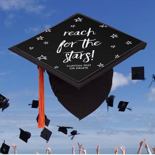 Modern Graduation Reach For the Stars Custom Graduation Cap Topper