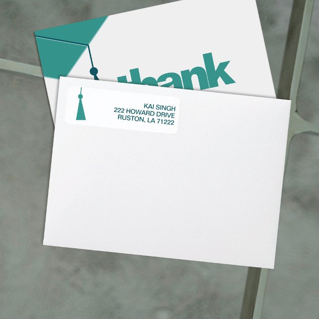 Modern Graduation Return Address Label (Creator Uploaded)