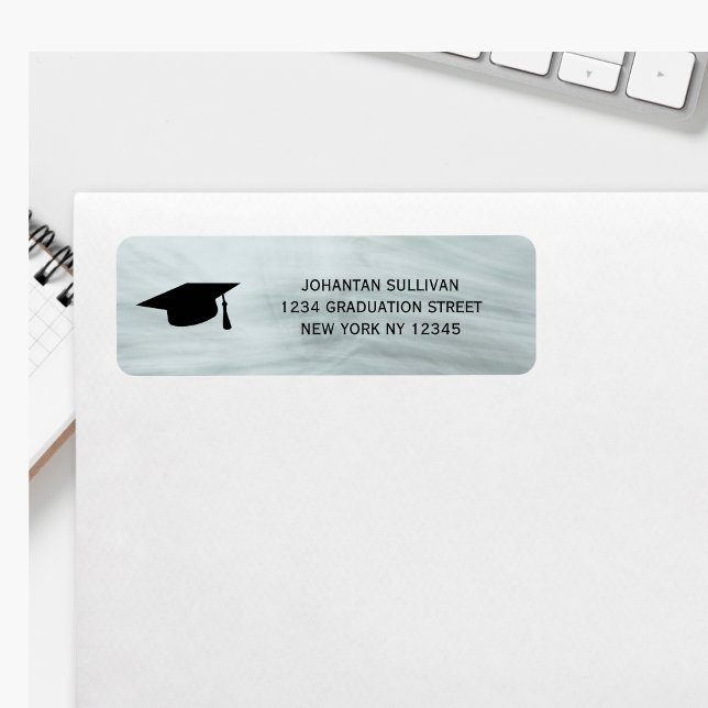 Modern Graduation Return Address Label (Creator Uploaded)