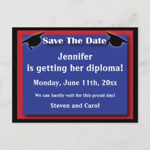 Modern Graduation Save The Date Card
