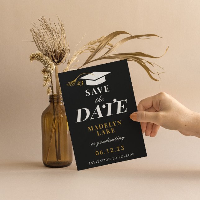 Modern Graduation Save the Date Textable Invitation (Creator Uploaded)