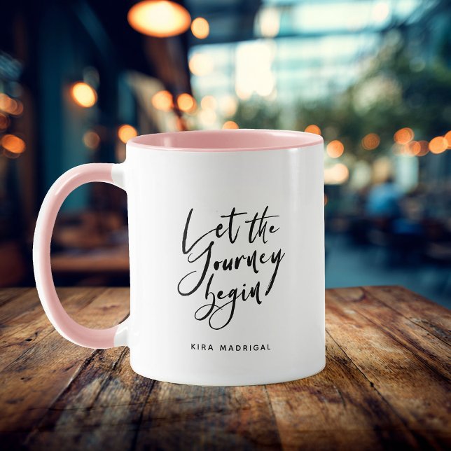 Modern Graduation Script Congrats Trendy Quote  Mug (Creator Uploaded)