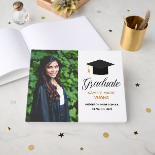 Modern Graduation Senior Graduate Photo Guest Book