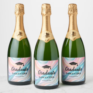 Modern  Graduation  Sparkling Wine Label
