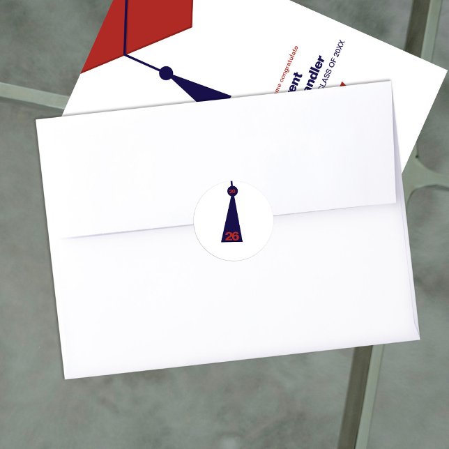 Modern Graduation Tassel Envelope Seal Sticker (Creator Uploaded)
