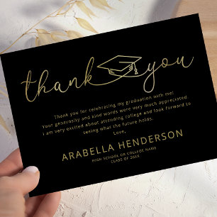 Modern Graduation Thank You Card