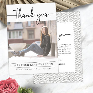 Modern Graduation Thank You Card