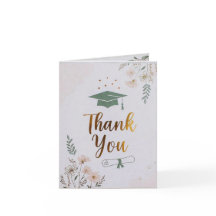 Modern Graduation Thank You Customizable Card