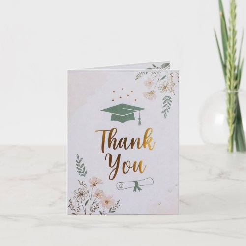 Modern Graduation Thank You Customizable Card