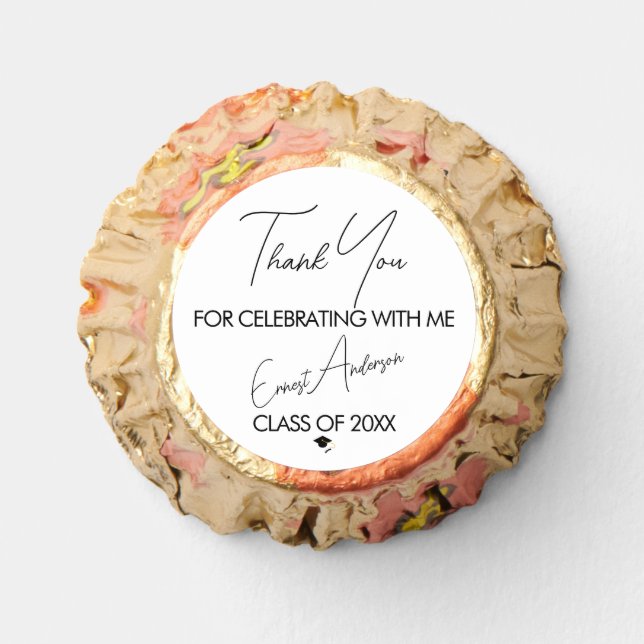 Modern Graduation Thank You Favors Personalized (Front)