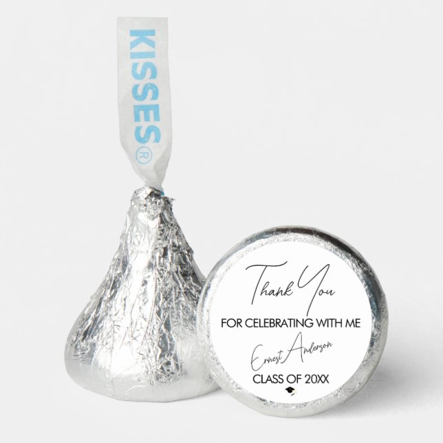 Modern Graduation Thank You Favors Personalized (Front)