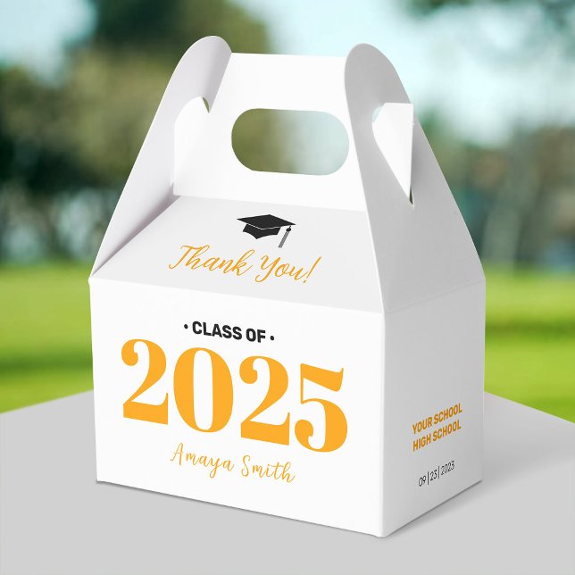 Modern Graduation Thank You Gable/Favor Box (Creator Uploaded)