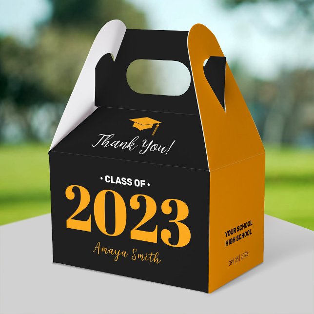 Modern Graduation Thank You Gable/Favor Box (Creator Uploaded)