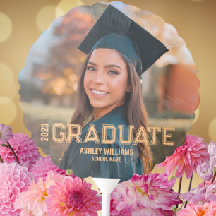 Modern Graduation Two Photo Congrats Grad Balloon 