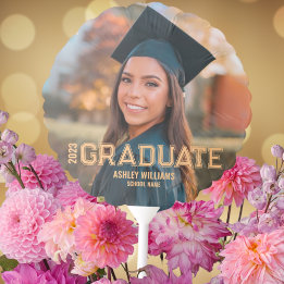 Modern Graduation Two Photo Congrats Grad Balloon 