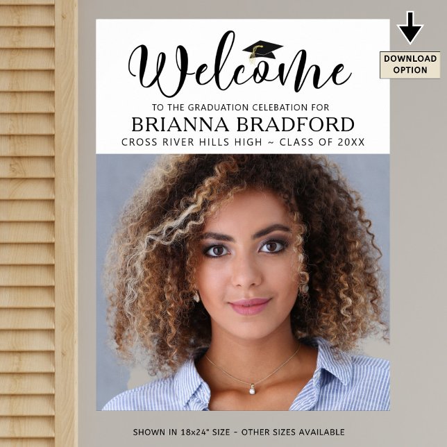 Modern Graduation Welcome Photo Script Poster (Creator Uploaded)