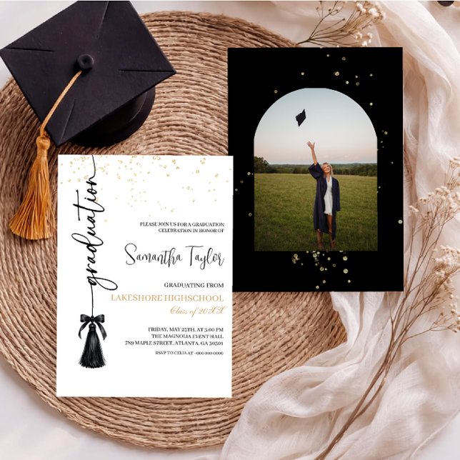 Modern Graduation with Photo Invitation (Creator Uploaded)