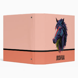 Modern Graffiti Abstract Horse  3 Ring Binder