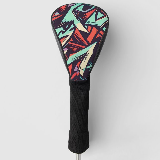 Modern Graffiti Golf Head Cover (Front)