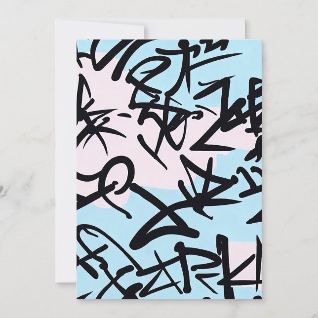 Modern Graffiti Invitation (Front)