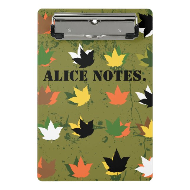 Modern grafic pattern. Alice notes. Personalize Mini Clipboard (Front)