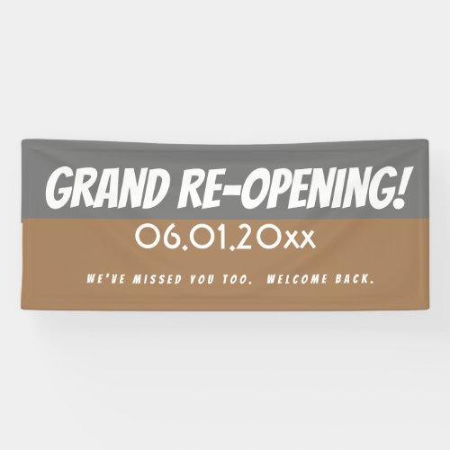 Modern Grand Reopening Business Banner