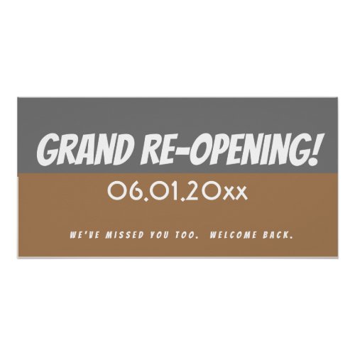 Modern Grand Reopening Business Sign