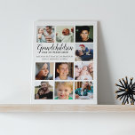 Modern | Grandchildren | Photo Collage Plaque<br><div class="desc">Seeking the perfect gift for your doting grandparents? Look no further! Our unique 10-photo collage plaque showcases the joy of grand-parenthood: 'GRANDCHILDREN MAKE THE WORLD GRAND'. Personalize it with their names in any font style, size and color of your choice. Click 'customize further' for more options. Everyone's world should be...</div>