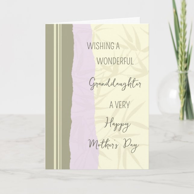 Modern Granddaughter Happy Mother's Day Card (Front)