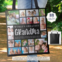 Modern Grandma 18 Photo Collage Custom Color